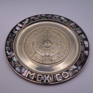 Alpaca Mexico Aztec Mayan Calendar Plate